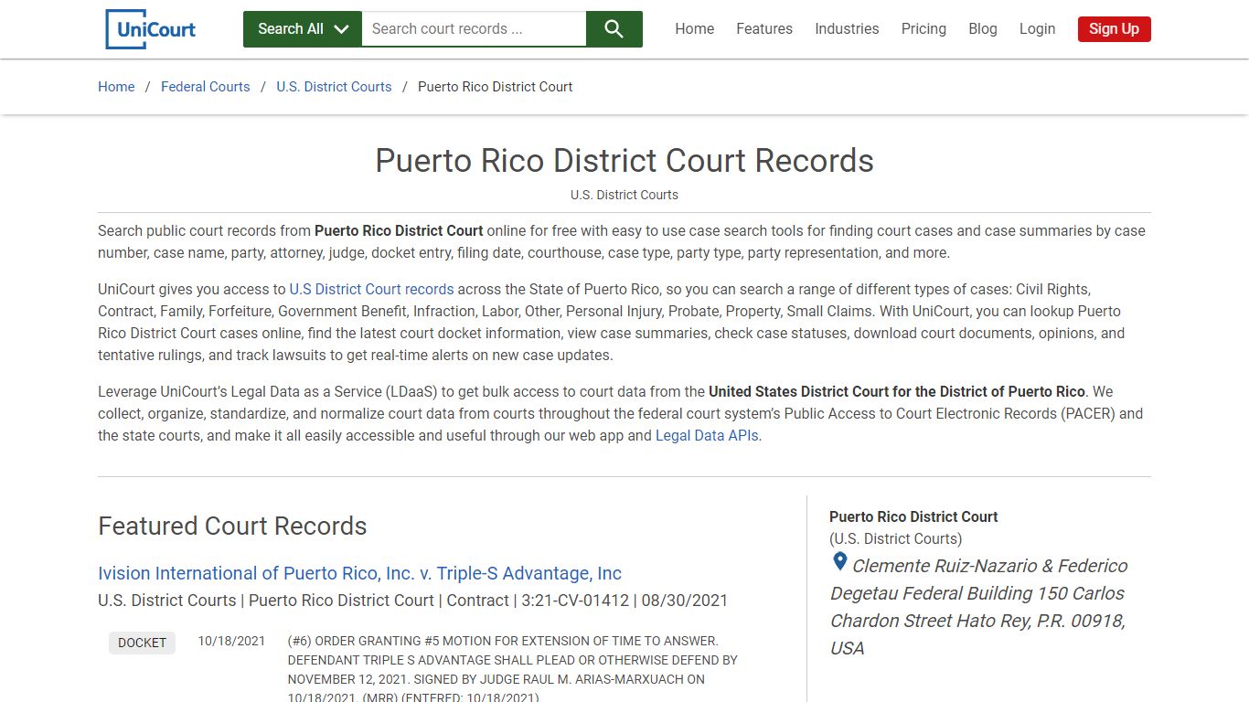 Puerto Rico District Court Records | PACER Case Search ...